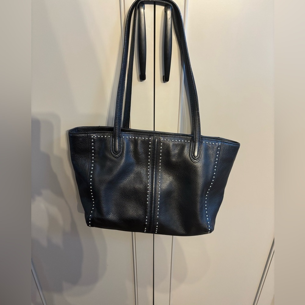 BRIGHTON Pretty Tough Collection SETH Silver Studded MG TOTE